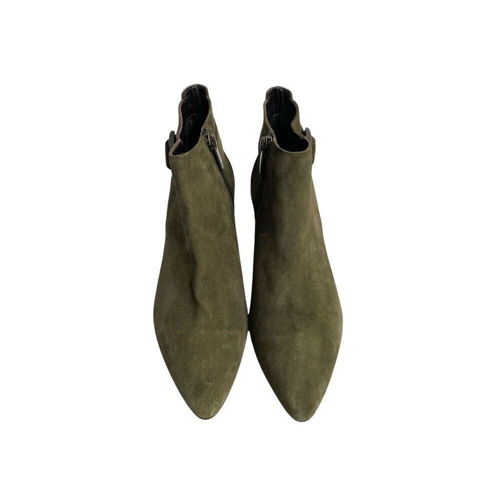 NEW AQUATALIA Fernn Weatherproof Suede Booties Size 7 green - Picture 3 of 13